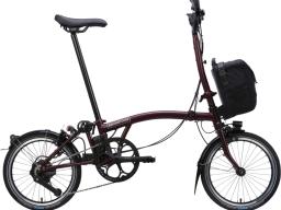 Faltrad Brompton Electric C Line High Red Plum