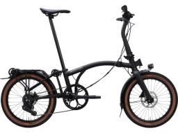Faltrad Brompton G Line Space Black mit Dynamobeleuchtung