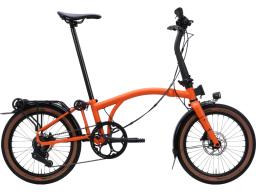 Faltrad Brompton G Line Adventure Orange mit Dynamobeleuchtung